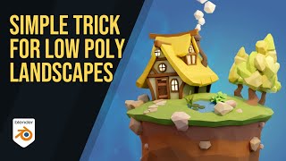 Simple Trick for Low Poly Landscapes [upl. by Haldes]