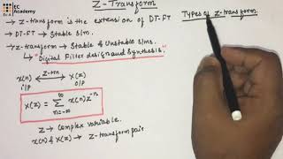 114 introduction to Z Transform and Region of convergence ROC  EC Academy [upl. by Kora]