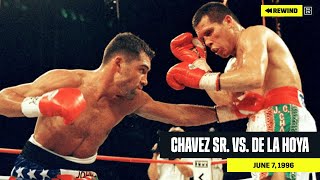 FULL FIGHT  Julio Cesar Chavez Sr vs Oscar De La Hoya DAZN REWIND [upl. by Ellerrehs395]