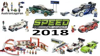 All Lego Speed Champions Sets 2018  Lego Speed Build Review [upl. by Akimit165]