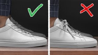 HOW TO HIDE YOUR LACES Easy  Fast Shoelace Hack [upl. by Ahsinehs]