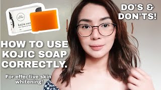 HOW TO USE KOJIE SAN WHITENING SOAP DOS amp DONTS English sub [upl. by Staley]