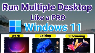 How to Run Multiple Desktop on Windows 11 Like a PRO [upl. by Norej]