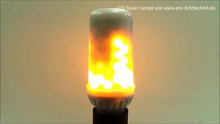 LED Feuer Lampe  Fire Lamp  Fackel Effekt von ERO LICHTTECHNIK [upl. by Ynnatirb]