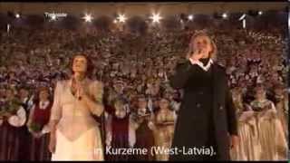 Latvian Song Festival 2013  quotDvēseles dziesmaquot The Souls Song ENGLISH translationsubtitles [upl. by Naillimxam]