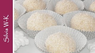 Schneebälle  süße Schneebälle  ohne Gelatine  super lecker  Schneeballen [upl. by Drofub]