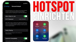 Hotspot auf iPhone einrichten und Mobile Daten teilen 2023 [upl. by Yarrum966]