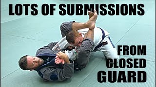 JiuJitsu Submissions  Lots of Closed Guard Submissions [upl. by Kilbride312]