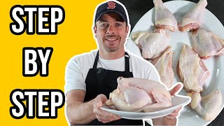 How To Cut A Whole Chicken  8 Pieces [upl. by Georgy]