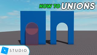 How to Use UNIONS Cool Shapes Without Blender Roblox Studio [upl. by Elleinod]