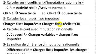 Comptabilité Analytique S3 partie 28 quot imputation rationnelle des charges fixes EP 2 quot [upl. by Uri81]