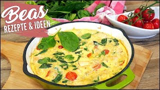 Lachs Spinat Frittata Rezept  Mediterrane Küche [upl. by Alekin]