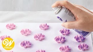 How to Add Color Effects to Royal Icing and Buttercream Flowers  Wilton [upl. by Yrrek]