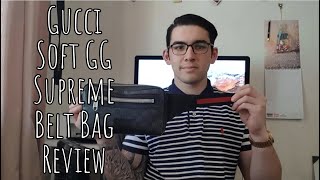 Gucci Soft GG Supreme Belt Bag Review  What Fits Inside [upl. by Elvyn]