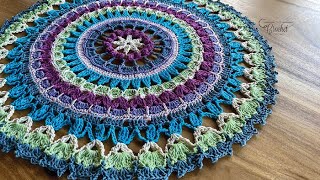 How to Crochet Easy Mandala Doily [upl. by Einned]