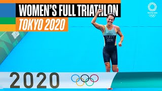 Womens FULL Triathlon 🏊‍♀️🚴‍♀️🏃‍♀️  Tokyo Replays [upl. by Drol]