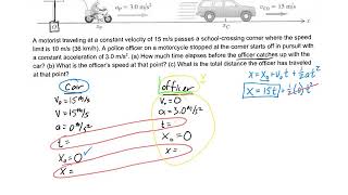 Cop and Car Kinematics question [upl. by Plotkin539]