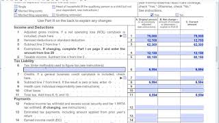 How to fill out Form 1040X Amended Tax Return [upl. by Rustice]