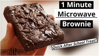 1 Minute Microwave BROWNIE  The EASIEST Chocolate Brownie Recipe [upl. by Callida]