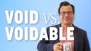 Void vs Voidable Contracts Whats the Difference in Real Estate [upl. by Vitus]