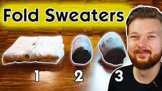 3 Clever Ways to Fold Sweaters and Save Space [upl. by Payne]