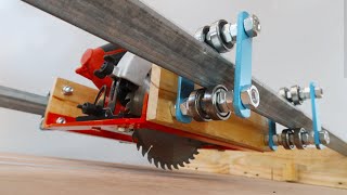 Making A Circular Saw Sliding Guide  Homemade Sliding Saw Very Easy [upl. by Artcele503]