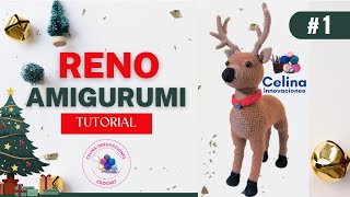 RENO AMIGURUMI navideño🎄PASO 1 Tutorial Celina innovaciones crochet [upl. by Burnett]