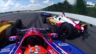 Intense INDYCAR crash during the ABC Supply 500 at Pocono Raceway [upl. by Annazus547]