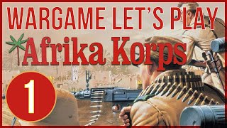 Afrika Korps Board Wargame Playthrough AAR  Episode 1 Turns 14  Avalon Hill [upl. by Nilad]