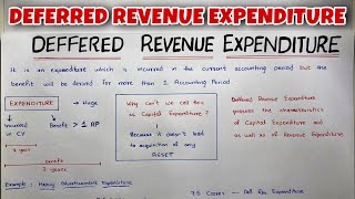 Deferred Revenue Expenditure EXPLAINED  By Saheb Academy [upl. by Behah]