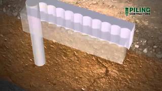 Secant Pile Wall Construction Methodology [upl. by Egiaf]