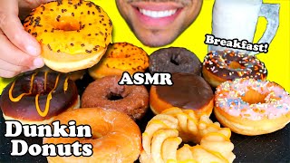 ASMR DUNKIN DONUTS AND MILK BREAKFAST MUKBANG EATING SHOW JERRY [upl. by Imailiv819]