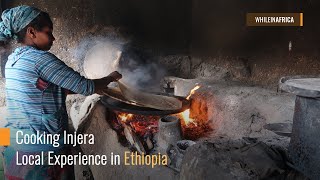 Injera Ethiopia Flatbread Making [upl. by Brindell]