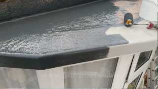 How to FIBREGLASS A ROOF  How to Fibreglass a Bay Roof DIY [upl. by Ottavia]