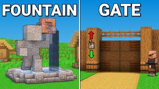 15 VILLAGE Build Hacks In Minecraft [upl. by Uriia]