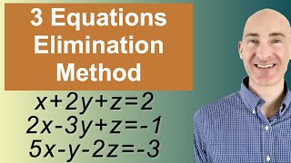 Solving Systems of 3 Equations Elimination [upl. by Wolgast535]