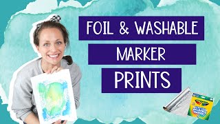 Marker amp Foil Prints  Art Lessons for Kids [upl. by Seidule]