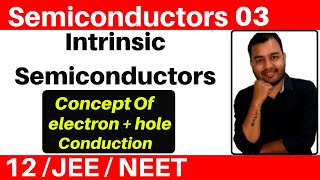 Semiconductors 03  Intrinsic Semiconductors  Concept Of electron  Hole Conduction [upl. by Saimerej]