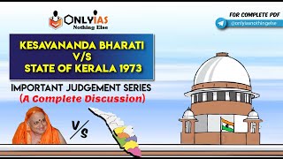 IMPORTANT JUDGEMENT SERIES  Kesavananda Bharati Vs State of Kerala 1973  UPSCCSEIAS [upl. by Vivica905]