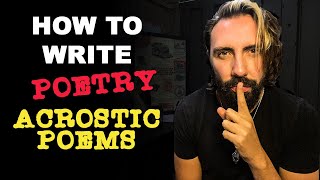 How to Write Poetry  Acrostic Poems [upl. by Pip]