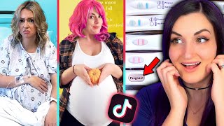 Pregnant Woman Reacts to Pregnancy Tik Toks [upl. by Beau]