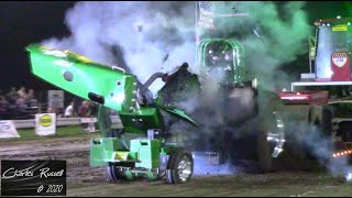 MASSIVE Tractor Pulling Engine Explosion 2020 [upl. by Dorri]