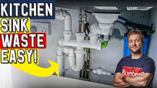 KITCHEN SINK WASTE  How To Install Step by Step [upl. by Maison]