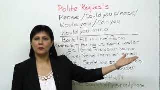 Conversational English  How to make polite requests [upl. by Kenton]