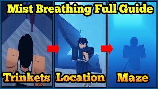 Mist Breathing FULL Guide  Location  Maze Walkthrough  Roblox Demonfall [upl. by Arramat165]