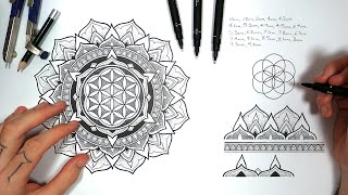 How to Draw a Beautiful Mandala  Step by Step Tutorial [upl. by Farrison]