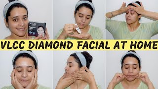 VLCC Diamond Facial Kit STEP BY STEP DEMO amp REVIEW  घर पे Diamond फेशियल  Just another girl [upl. by Arakal437]