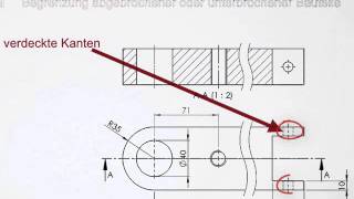 Linienarten in technischen Zeichnungen [upl. by Isla]