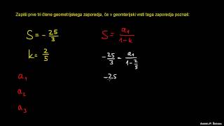 Vsota geometrijske vrste 5 [upl. by Yankee]