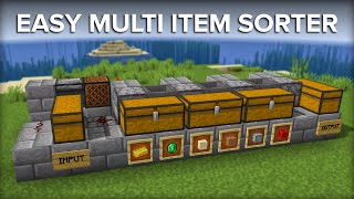 Minecraft Multi Item Sorter  Sort Multiple Items Into One Chest [upl. by Nett]